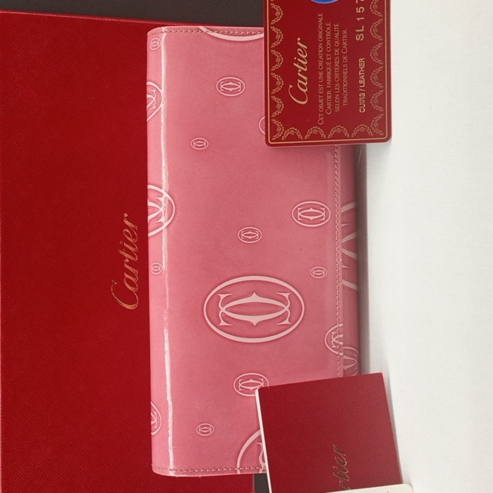 CARTIER PEONY PINK HAPPY BIRTHDAY LONG WALLET